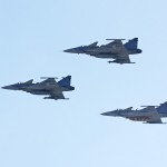 037 - Drei Saab JAS-39C Gripen der tschechischen Luftstreitkräfte Saab JAS-39C Gripen, Czech Air Force
