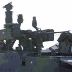 124 - Im abgesperrten VIP Bereich die Krone der Pandur Schöpfung - die Aufklärungsversion der tschechischen Armee ist zusätzlich noch mit einem Sensormast ausgestattet. Auch die Sensoren der RCWS-30 sind ausgefahren Aufklärungspanzer Pandur II 6x6