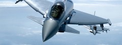 Eine Rotte Eurofighter Typhoons im Luftpolizeidienst über Österreich © Bundesheer
