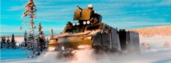Hägglung Bandvagn vom Typ BvS10 im Tiefschnee © BAE Systems