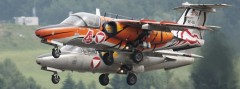 Takeoff zweier Saab 105 OE bei der AIRPOWER13 © Doppeladler.com