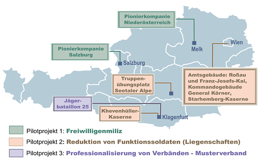 Pilotprojekte für ein Berufsheer