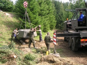Ein Charioteer Panzerturm wird geliefert © Bunkermuseum.at