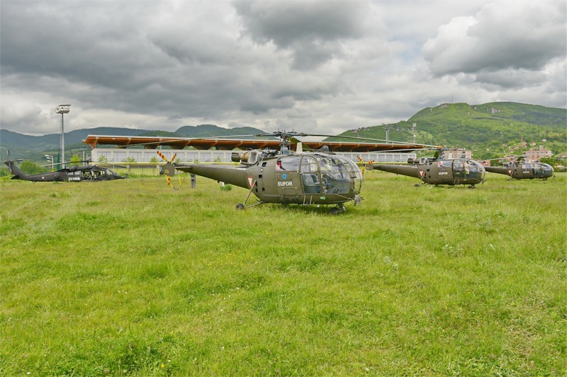 Die Bundesheer-Hubschrauber im Katastrophengebiet © EUFOR Althea