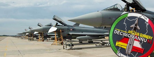 Österreichische Eurofighter Typhoon auf Sardinien © Bundesheer