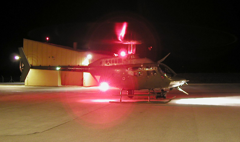 Ein KIOWA in Konfiguration EULE zur Grenzraumüberwachung © Bundesheer