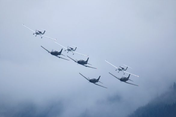 Bundesheer-Trainer-Formation aus PC-7 und DA-40NG © Doppeladler.com