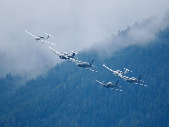 Bundesheer-Trainer-Formation aus PC-7 und DA-40NG © Doppeladler.com