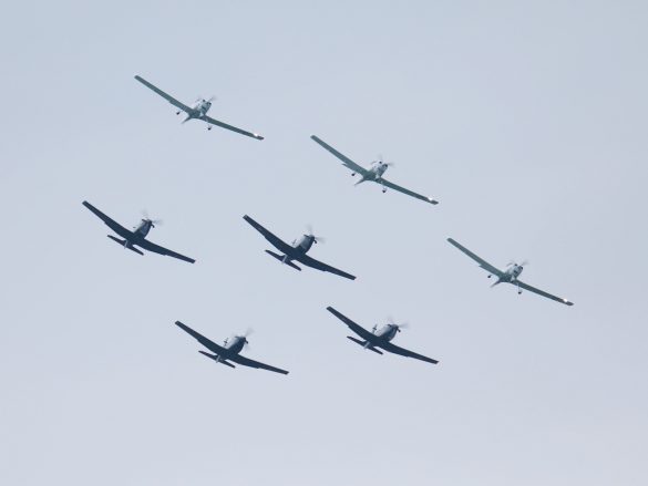 Bundesheer-Trainer-Formation aus PC-7 und DA-40NG © Doppeladler.com