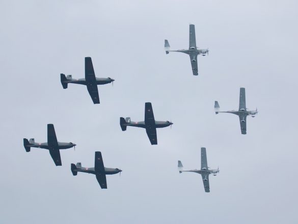 Bundesheer-Trainer-Formation aus PC-7 und DA-40NG © Doppeladler.com