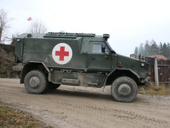Ein Dingo 2 Notfallfahrzeug wurde angefordert © Doppeladler.com