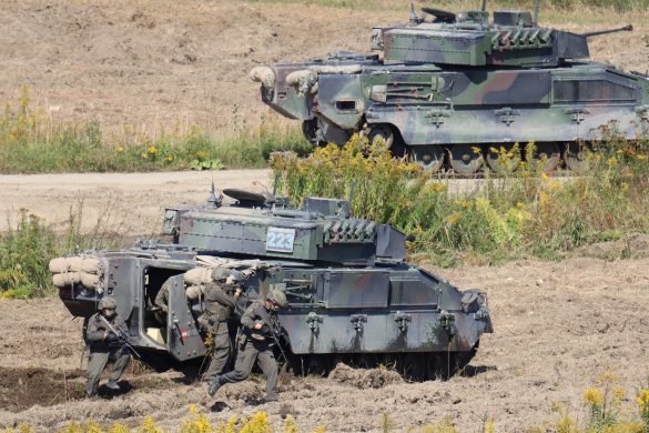 Panzergrenadiere sitzen ab und umstellen das Ausbildungslager © Doppeladler.com