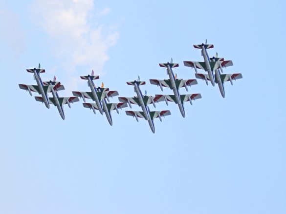 Italienisches Kunstflugteam Frecce Tricolori auf Aermacchi MB-339 PAN © Doppeladler.com