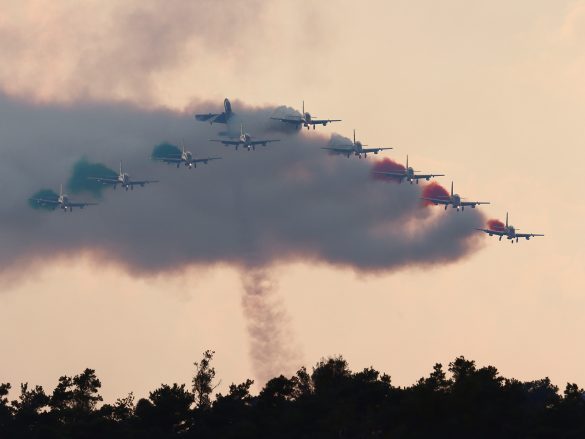 Italienisches Kunstflugteam Frecce Tricolori auf Aermacchi MB-339 PAN © Doppeladler.com