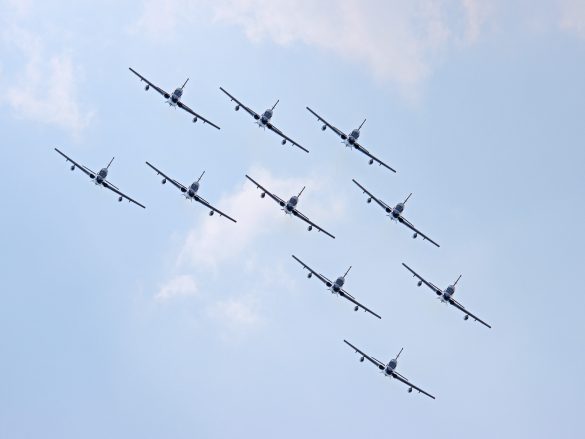 Italienisches Kunstflugteam Frecce Tricolori auf Aermacchi MB-339 PAN © Doppeladler.com