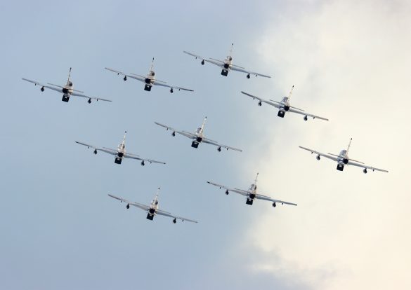 Italienisches Kunstflugteam Frecce Tricolori auf Aermacchi MB-339 PAN © Doppeladler.com