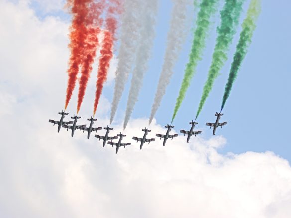 Italienisches Kunstflugteam Frecce Tricolori auf Aermacchi MB-339 PAN © Doppeladler.com