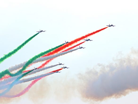 Italienisches Kunstflugteam Frecce Tricolori auf Aermacchi MB-339 PAN © Doppeladler.com