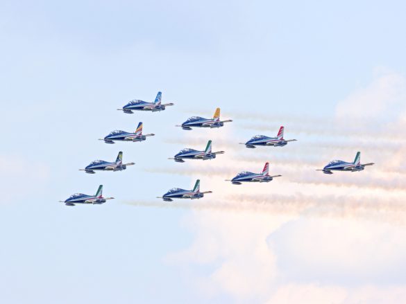 Italienisches Kunstflugteam Frecce Tricolori auf Aermacchi MB-339 PAN © Doppeladler.com