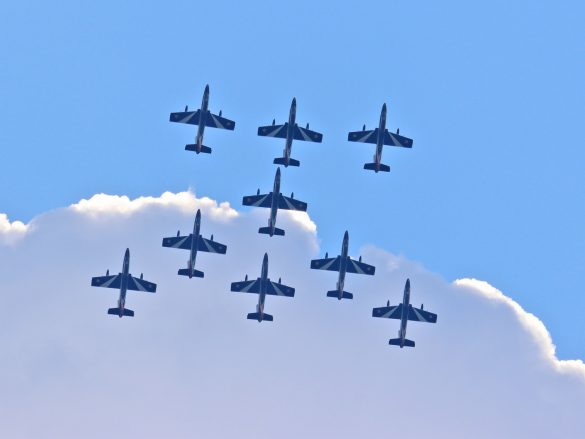 Italienisches Kunstflugteam Frecce Tricolori auf Aermacchi MB-339 PAN © Doppeladler.com