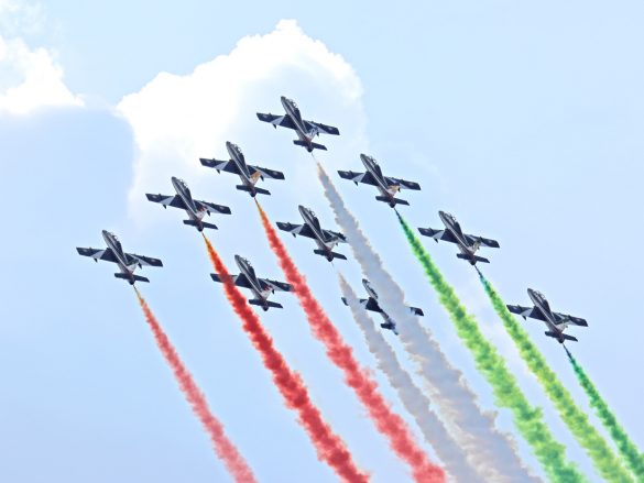Italienisches Kunstflugteam Frecce Tricolori auf Aermacchi MB-339 PAN © Doppeladler.com
