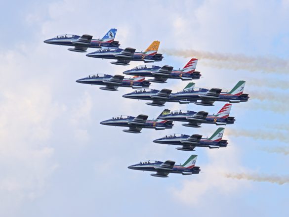 Italienisches Kunstflugteam Frecce Tricolori auf Aermacchi MB-339 PAN © Doppeladler.com