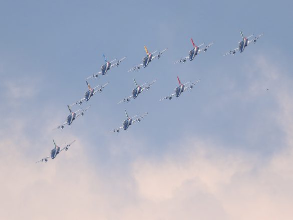 Italienisches Kunstflugteam Frecce Tricolori auf Aermacchi MB-339 PAN © Doppeladler.com