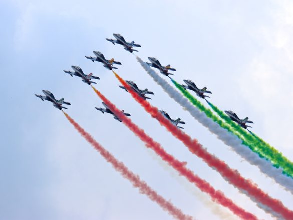 Italienisches Kunstflugteam Frecce Tricolori auf Aermacchi MB-339 PAN © Doppeladler.com