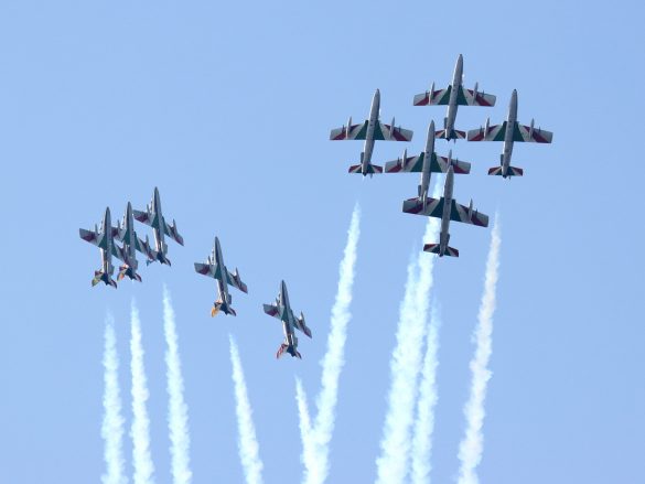 Italienisches Kunstflugteam Frecce Tricolori auf Aermacchi MB-339 PAN © Doppeladler.com