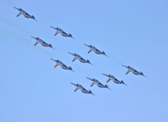 Italienisches Kunstflugteam Frecce Tricolori auf Aermacchi MB-339 PAN © Doppeladler.com