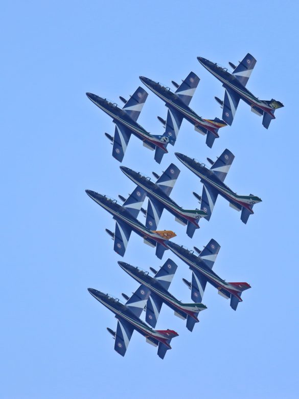 Italienisches Kunstflugteam Frecce Tricolori auf Aermacchi MB-339 PAN © Doppeladler.com