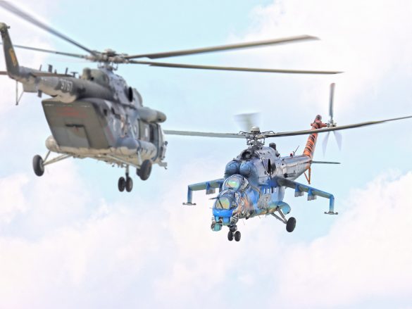 Tschechisches Hubschrauberduo: Mil Mi-35M Hind 3369 und Mil Mi-171Sh Baikal 9767© Doppeladler.com