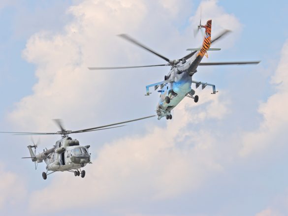 Tschechisches Hubschrauberduo: Mil Mi-35M Hind 3369 und Mil Mi-171Sh Baikal 9767© Doppeladler.com