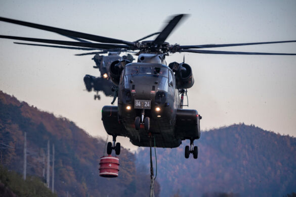 Besonders leistungsstark: Die beiden Sikorsky CH-53G/GS der Deutschen Luftwaffe © NÖ LFKDO / M. Fischer