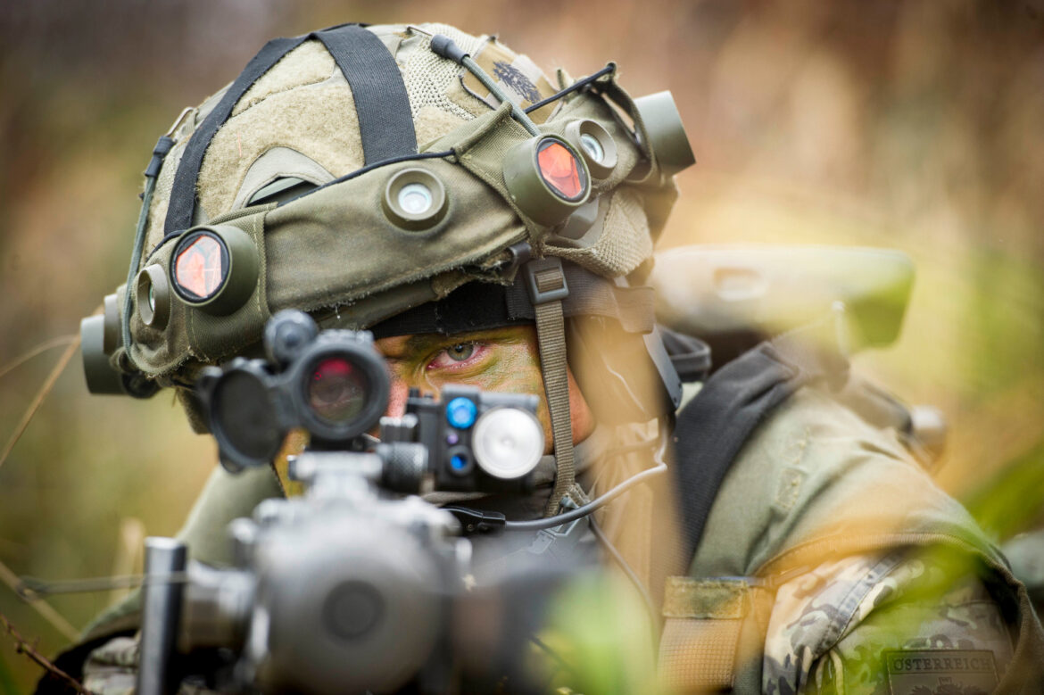 Soldat des Jägerbataillons 25 bei der einer NATO-Evaluierungsübung Level 2 (NEL2) in Allentsteig © Bundesheer