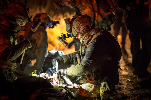Trainiert wird bei Tag und bei Nacht. Hier mit Nachtsichtbrille NYX von Theon © Bundesheer