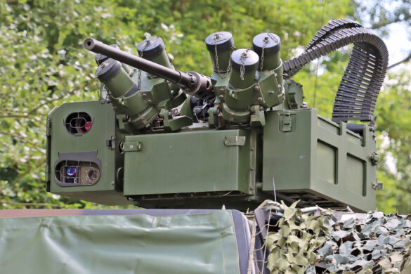 Elektrisch fernbedienbare Waffenstation WS4 Panther der ESL Advanced Information Technology GmbH mit 12,7 mm üsMG © Doppeladler.com