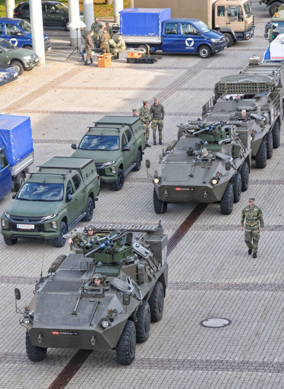 PANDUR A2, SAN-PANDUR und Mitsubishi L200 der Reaktionskräfte © Bundesheer