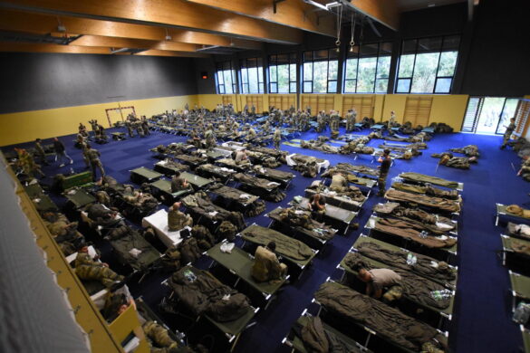 Aus Turnsaal wird Schlafsaal © Bundesheer