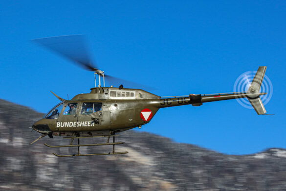 Bell OH-58B Kiowa 3C-OC bei der Überstellung © M. Weinberger