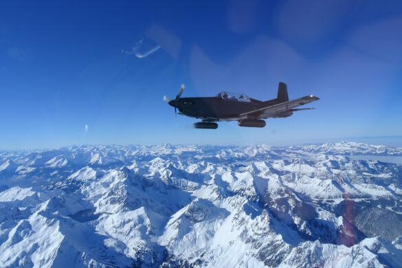 Pilatus PC-7 über den Alpen © Bundesheer