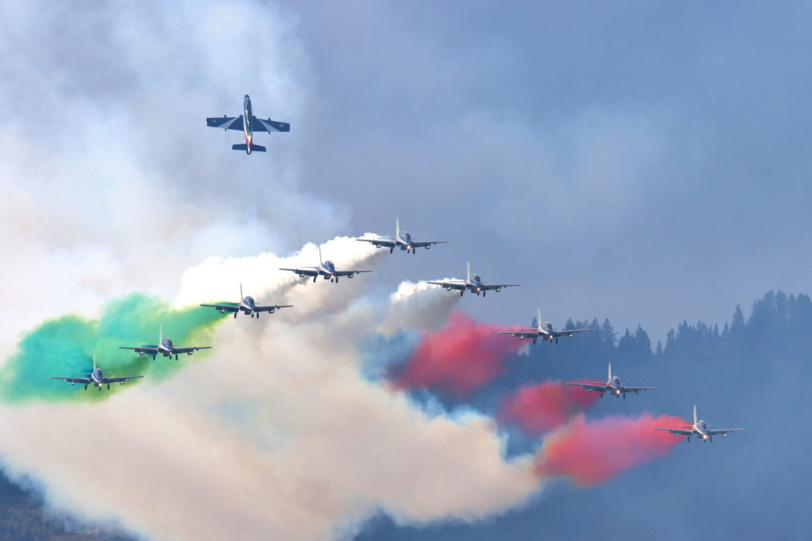 Kunstflugstaffel Frecce Tricolori bei der AIRPOWER ©