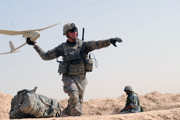 Start einer RAVEN B Drohne © US Army Start einer RAVEN B Drohne © US Army